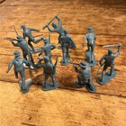 1967 Vintage Marx 60mm Fort Apache 7th Cavalry Blue Soldiers Lot Of 11