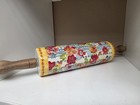 Pioneer Woman Wildflower Whimsy Floral Ceramic Rolling Pin Rare Excellent 
