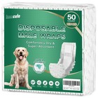 Extra-wide Disposable Male Dog Diapers  50 Ct  Super Absorbent  Breathable Cotto
