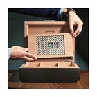 Boveda Bespoke Spanish Cedar Humidor   Macassar Ebony Matte Finish   Custom B   