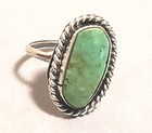 Vintage Navajo Sterling Silver   Natural Turquoise Ring  Women s Size 5  15 5mm 