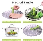 Folding Stainless Steel Steamer Basket 5 5   9      Expandable   Dishwasher Safe
