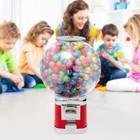1 26  Gumball Machine With Coin Bank - Red  Vintage Bubble Gum Candy Dispenser