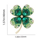 Shamrock Pin Brooch Clover Rhinestone Fashion Jewelry New Free Shipping 1 6 Inch