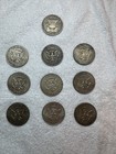 Lot Of 10 Silver Half Dollars - 1 61oz Total  1    52 Franklin   9    60s Kennedy