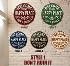 Welcome To My Happy Place Metal Sign rustic Home Decor whimsical Home Decor