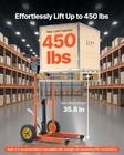 Vevor Material Lift Winch Stacker 450 Lbs Pallet Truck Dolly 35 8-inch Lift