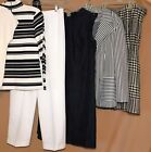 7 Pc Lot Vtg Black White Sweater Dress Skirt Womens Workwear Monochrome 1970 Mod