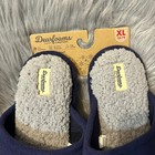 Dearfoams  tipsy   Bright  Slippers Men Size 13-14 Blue Slip On Soft Comfy Shoes