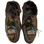 Old Antique Plains Native American Indian Beaded Moccasins Decorated Hide Shoes