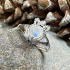 Moonstone Claddagh Ring Irish Ireland Promise Engagment 925 Ring
