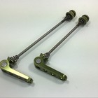 Ringle Holey Front   Rear Skewer Set Green Ti Stix Qr Quick Release Vintage Mtb