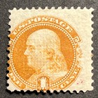 Travelstamps  Us Stamps Scott  112p3 1c Franklin Mint Full Gum Light Hinge