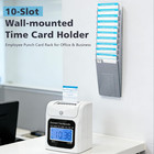 10-slot Time Card Holder  Wall-mounted  Retractable And Expandable Plastic Punch