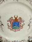 3 Armorial Famille Rose 11  Cabinet Plates Samson French Chinese Report Crests 