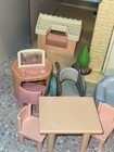 Little Tikes Blue Roof Dollhouse And Furniture Vintage