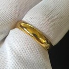 Vtg Gold-plated  not Sure  Gold-tone Ring Band Marked  999   Size 9 Adjustable