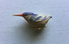 Vintage Small-miniature Hand Carved And Hand Painted Bird