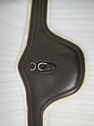 Horse Handmade Mink  fur  Lined Brown Leather Stud Girth Size- 130 Cm 