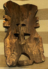 11 x8  Mayan Aztec Inca Hand Carved Painted Wood Tribal Mask Wall Hanging Decor