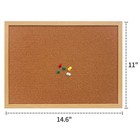 Cork Bulletin Board  11 X 14 6 Inches With Oak Wood Finish Frame  For Wall Offic