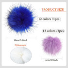 36 Faux Fur Pom Pom For Hats Diy Faux Fur Fluffy Pompom Balls  Includes 24 Pcs 2