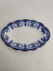Johnson Bros  England Flow Blue 8 Inch Oval Serving Dish  jewel  Flow Blue
