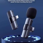 Microphone For Iphone  2 Pack Wireless Microphones  Mini Mic  Lavalier  Black