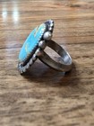 Vintage Navajo Old Pawn Royston Turquoise Sterling Silver Ring  Size 8