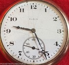 1920 Elgin 12s Pocket Watch 15 Jewels Open Face Hinged Gold-filled Case Running