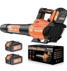 Leaf Blower Cordless - 580cfm 160mph  2 X 4 0ah Battery   Charger New  Other