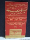 Vintage Thunderbird Hotel Casino Las Vegas Matchbook Cover Classic Logo Bobtail