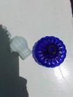 Antique Vintage 1895 Cobalt Blue Glow Night Miniature Kerosene Oil Fairy Lamp