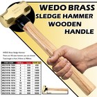 Wedo Brass Sledge Hammer Wooden Handle 5lb 400mm 16 Br2101b-1010