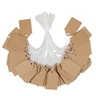 200 Pcs Kraft Paper Price Tags With String Attached Blank Writable Merchandise L