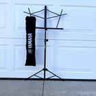 Yamaha Folding Music Stand With Carrying Bag Foldable Adjustable Metal Black