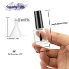 Empty Nail Polish Bottles With Brush Cap  10ml Empty Glass Refillable Nail Po   