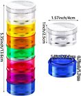 Sieral 4 Pieces 7 Day Stackable Pill Organizer Case Vitamin Holder Organizer 7 D