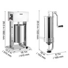 Vevor Commercial Sausage Stuffer 1 5 3 5 7 10 15l Sausage Filler Maker Stainless