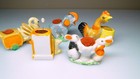 5 Vintage Japan Pincushions Rooster Elephant Rabbit Dog Swan Lot