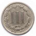 1881 Three Cent Nickel  Very Good fine  vg f 