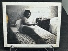 Vintage Photo African American Woman On Bed Looking At Photos Retro Decor 1950   s