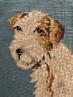 Vintage Terrier Dog Wool Needlepoint Pillow 16 5 X 18 Inch