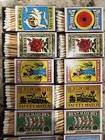 14 Vintage Japanese Safety Match Boxes 42 Sticks Japan Colorful Labels Lot