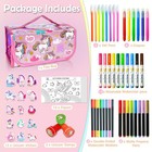 Kiddycolor Unicorn Washable Markers Set 69 Pcs With Glitter Pencil Case - Art   