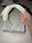 Kristin Ess Veil Headband  White Fabric plastic Hair Accessory