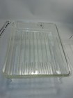 Rare Vintage Glass    meats    Refrigerator Drawer Tray 1930   s 13 5x11x3 