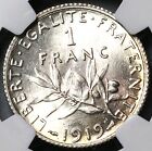 1919 Ngc Ms 65 France 1 Franc Sower Silver Gem Mint State Paris Coin  24121002c 