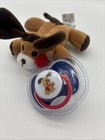 Le Bebe Puppy Dog Plush Lovey Pacifier Holder W Pacifier Soothie Binky 0-18 Mont