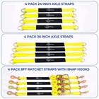 Trekassy 2  X 96  Car Tie Down Straps For Trailers Heavy Duty With Snap Hooks   